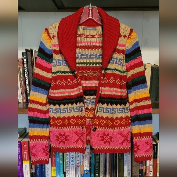Liz Claiborne Sweaters - Liz Claiborne Colorful Multicolor Fair Isle Knit Cardigan Sweater Women’s petite